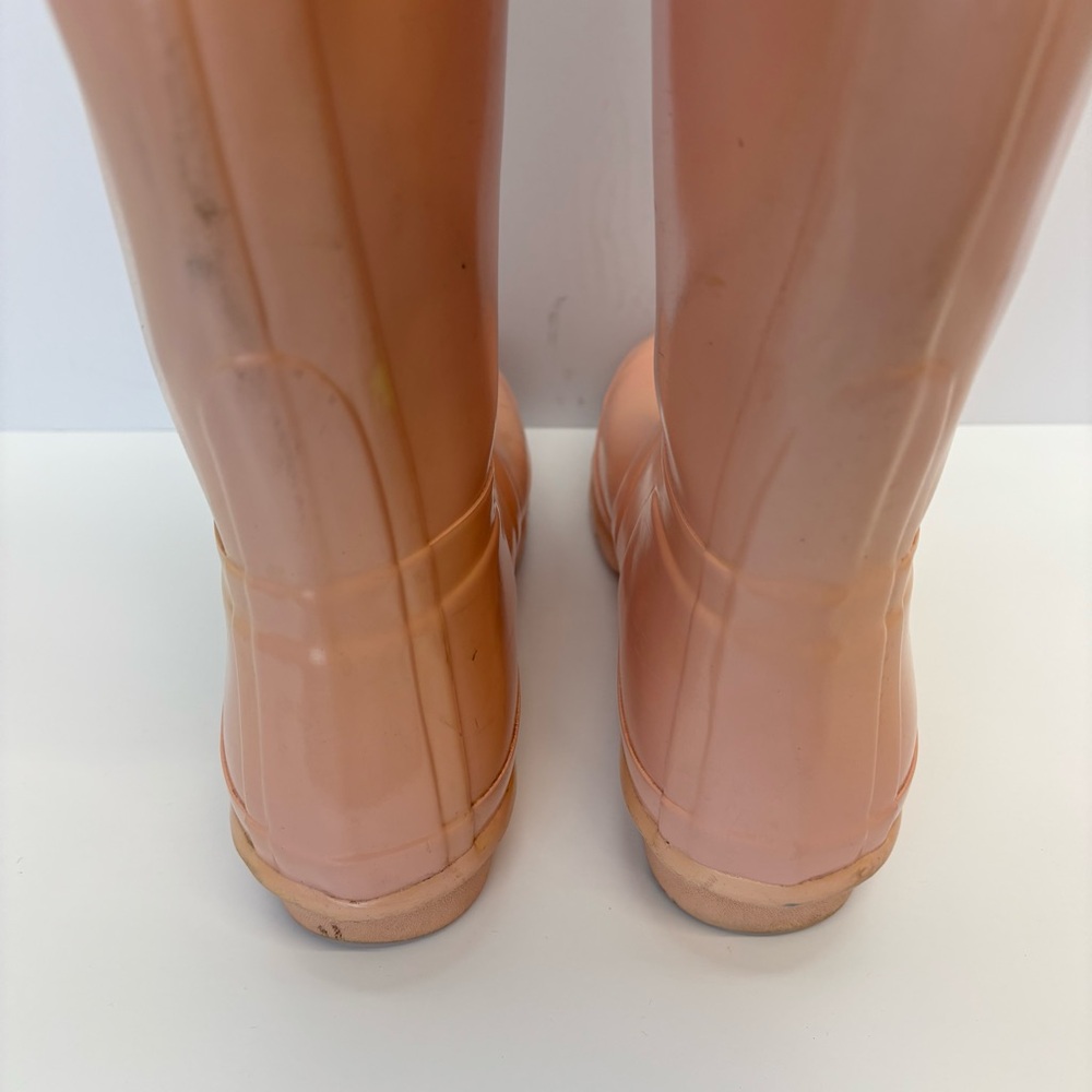 Hunter Tall Rain Boots Pink Sand Glossy Wome Size 9 US - Picture 7 of 10